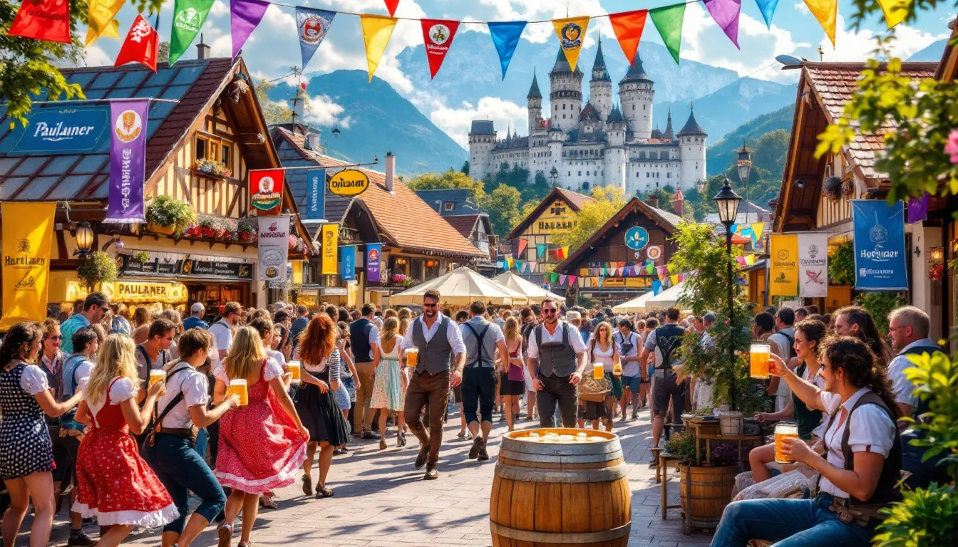 Die bekanntesten Brauereien in München, darunter die Spatenbrauerei.